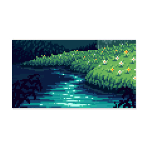 Виниловые наклейки Берег реки