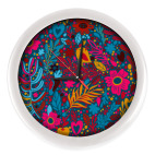 Летний цветочный узор с птицами и сердечками