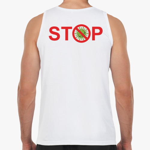 Майка с принтом Stop coronavirus