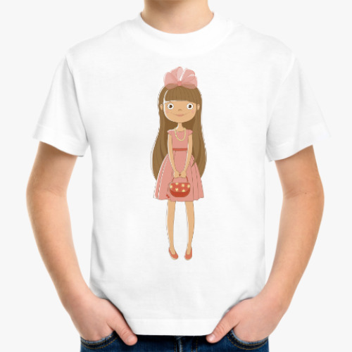 Детская футболка Девочка с сумочкой