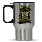 Кружка-термос металлик Сова