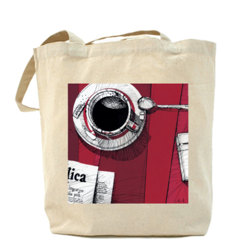 Сумка шоппер с принтом zuccer