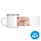 Кружка металлическая белая (круговая запечатка)