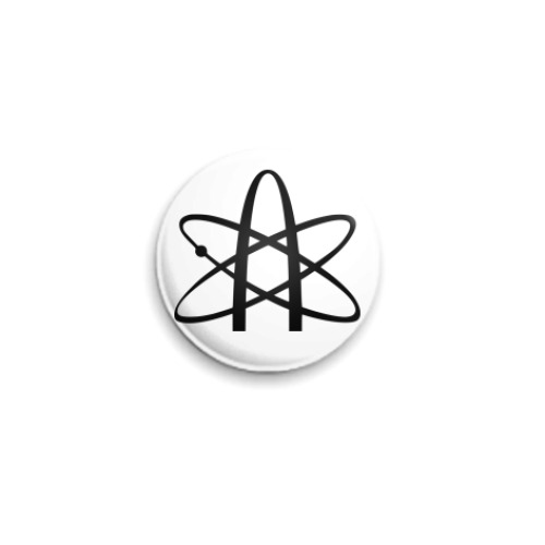 Значок 25мм с принтом  'Атеизм'