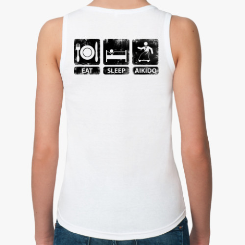 Женская майка с принтом Айкидо!
