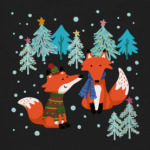 Новогодние лисы