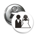 Магнит-открывашка 58 мм Just Married 08