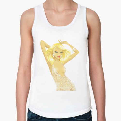 Женская майка с принтом Девушка