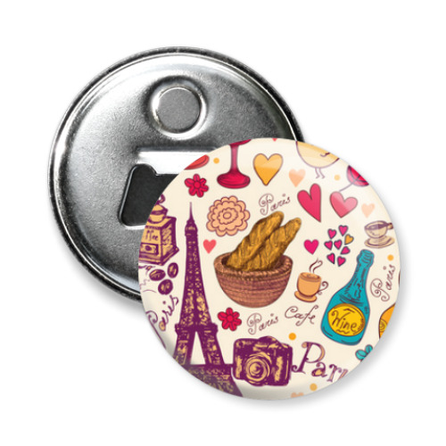 Магнит-открывашка с принтом Love