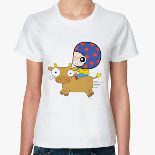 Классическая футболка с принтом Телец