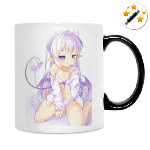 Кружка-хамелеон с принтом Anime art