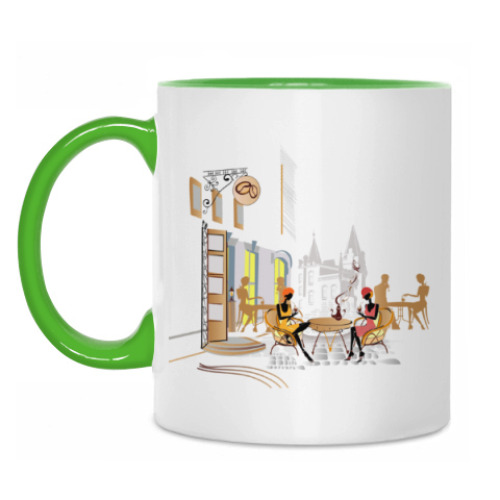 Кружка с принтом Cafe