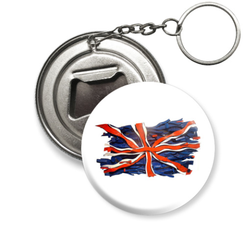 Брелок-открывашка с принтом union jack