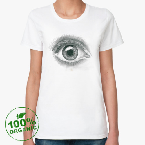 Женская футболка из органик-хлопка 'Глаз'