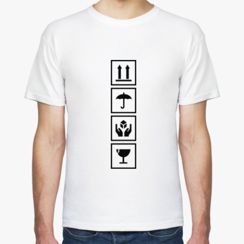 Футболка с принтом Осторожно, не бросать!