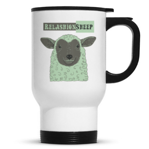 Кружка-термос с принтом Овечка