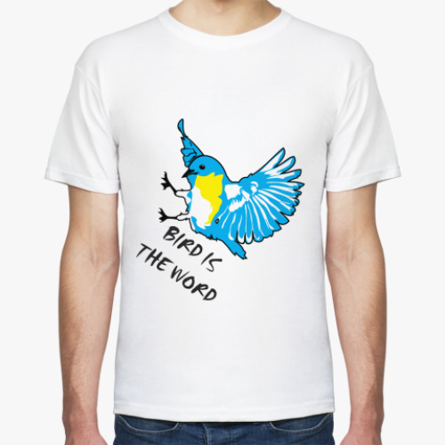 Футболка с принтом  SURFING BIRD