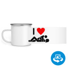 Кружка металлическая белая (круговая запечатка)