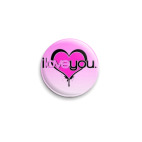 Значок 25 мм I love you