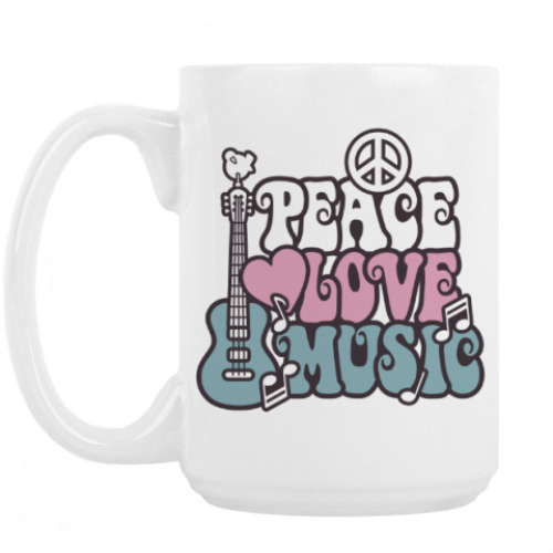 Кружка PEACE LOVE MUSIC