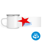 Кружка металлическая белая (круговая запечатка)