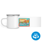 Кружка металлическая белая (круговая запечатка)