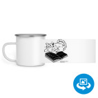 Кружка металлическая белая (круговая запечатка)