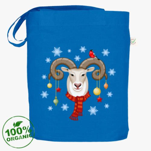 Сумка шоппер Новогодняя с символом 2015 овцой бараном