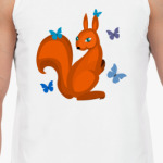 Белка и бабочки