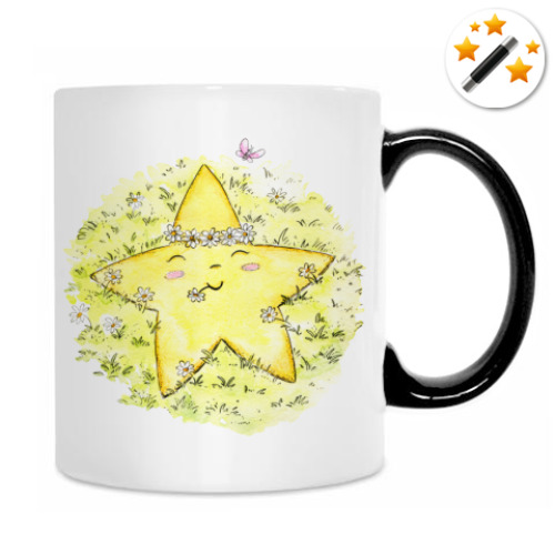Кружка-хамелеон с принтом Звезда