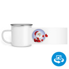 Кружка металлическая белая (круговая запечатка)