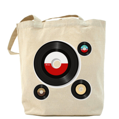 Сумка шоппер с принтом 4 винила