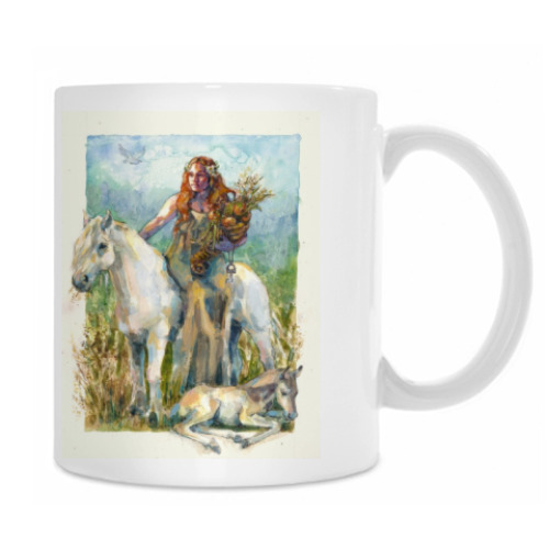 Кружка с принтом Кельтские лошади