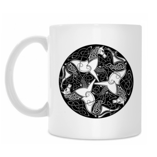 Кружка с принтом Кельтские лошади