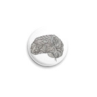 Значок 25 мм  «Мозг»