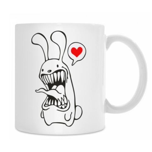 Кружка с принтом Белый Кролик