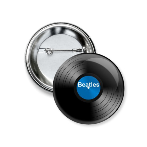 Значок 37мм  Vinil Beatles