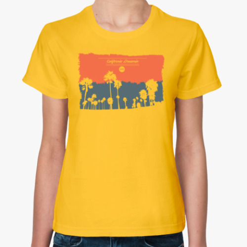 Женская футболка Город в Калифрнии (USA)