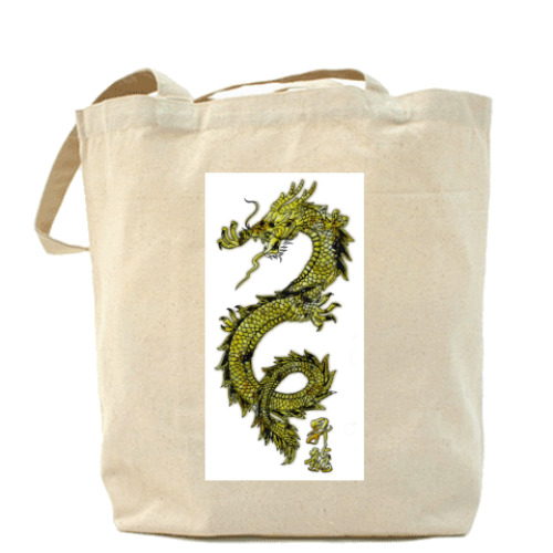 Сумка шоппер с принтом Дракон