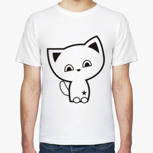 Футболка с принтом Котена