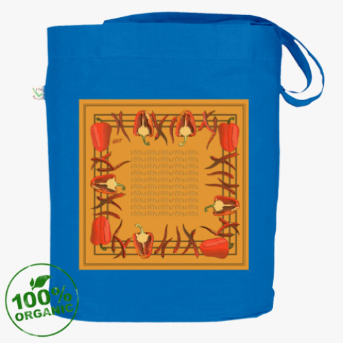 Сумка шоппер с принтом жгучие и сладкие перцы