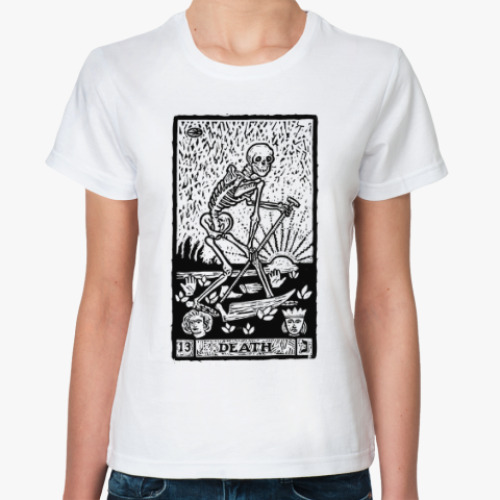 Классическая футболка с принтом 13 аркан таро Смерть