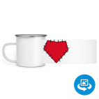 Кружка металлическая белая (круговая запечатка)