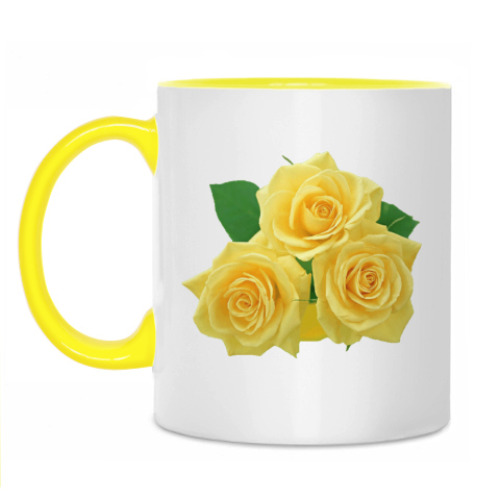 Кружка с принтом Розы