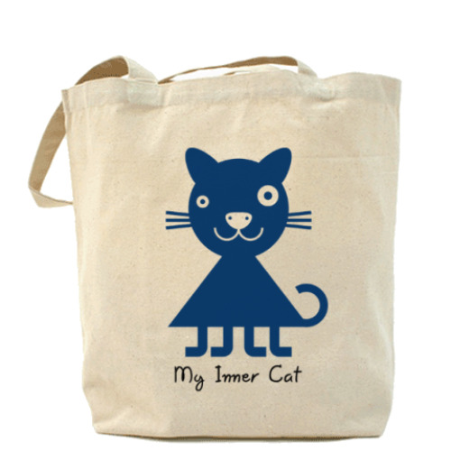 Сумка шоппер с принтом My Inner Cat