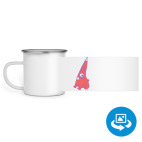 Кружка металлическая белая (круговая запечатка)