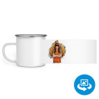 Кружка металлическая белая (круговая запечатка)