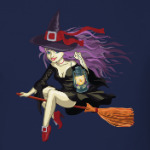 Ведьмочка на метле