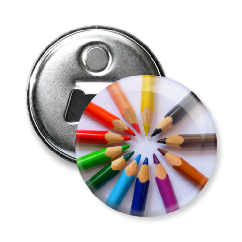 Магнит-открывашка с принтом РАДУГА