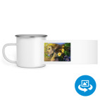 Кружка металлическая белая (круговая запечатка)